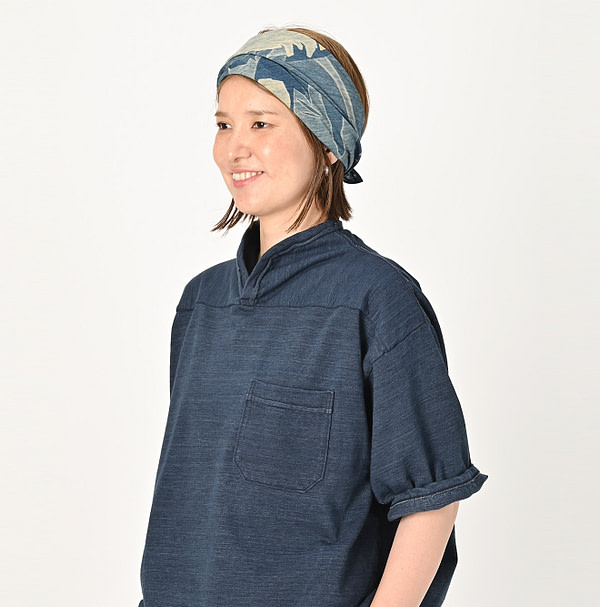 Indigo Tenjiku Flamingway Bandana Female Model