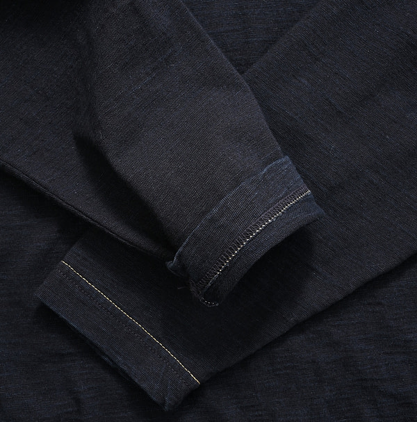 Indigo Dozume Tenjiku 908 Ocean T-shirt Detail