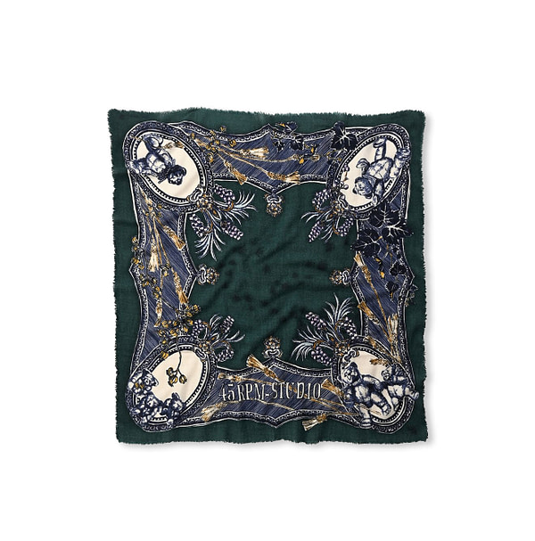 US Mou Wool TEDDY Furoshiki Green