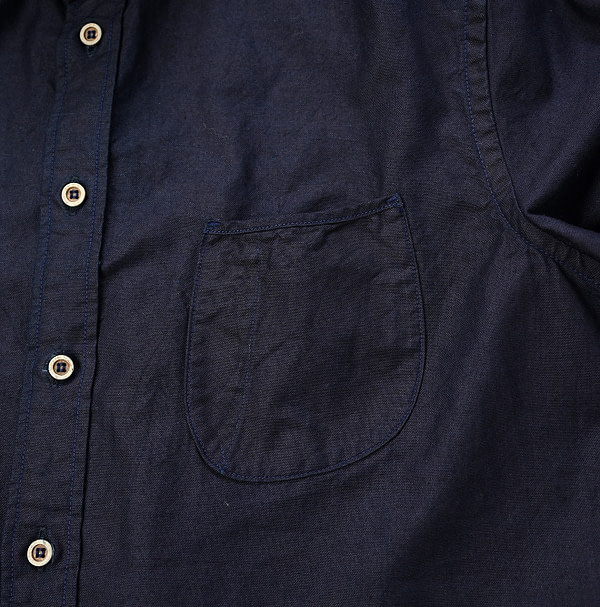 Indigo Supima Cotton OX 908 Loafer Shirt Detail