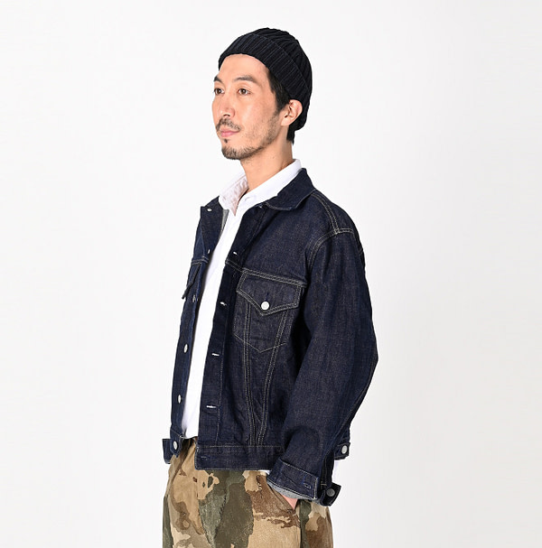 Futatabi 6.5 Ai Denim Sorahikohime Jacket Male Model