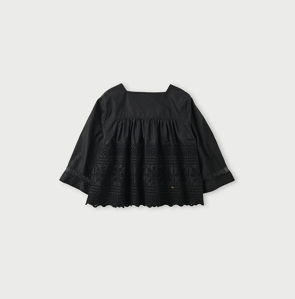 Usu High Density Gaba Cutwork Blouse Back