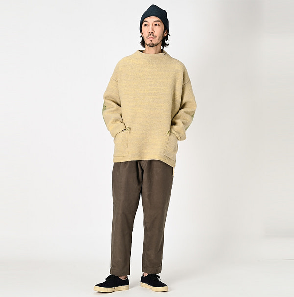 Chitose Wool Boiled 908 Uma Sweater Male Model