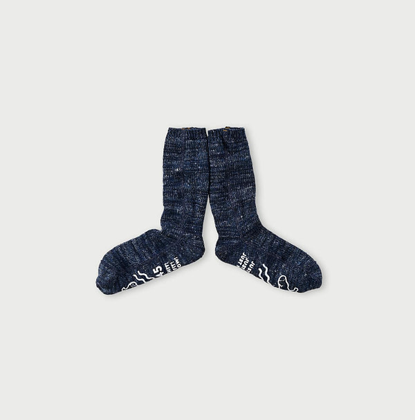 Indigo Zakkuri Knitsew Socks Dark Indigo