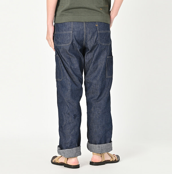 Mugi Cotton Denim 908 Painter Pants Female Model