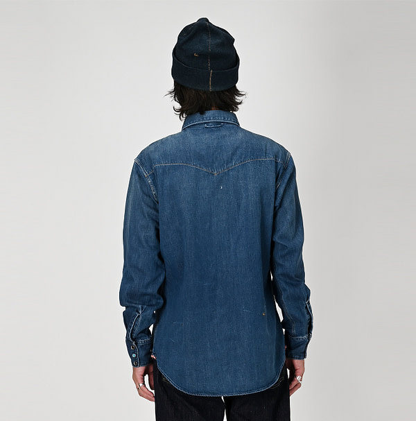 Shirts Denim 908 Eastern Shirt Denim Shou Male Model