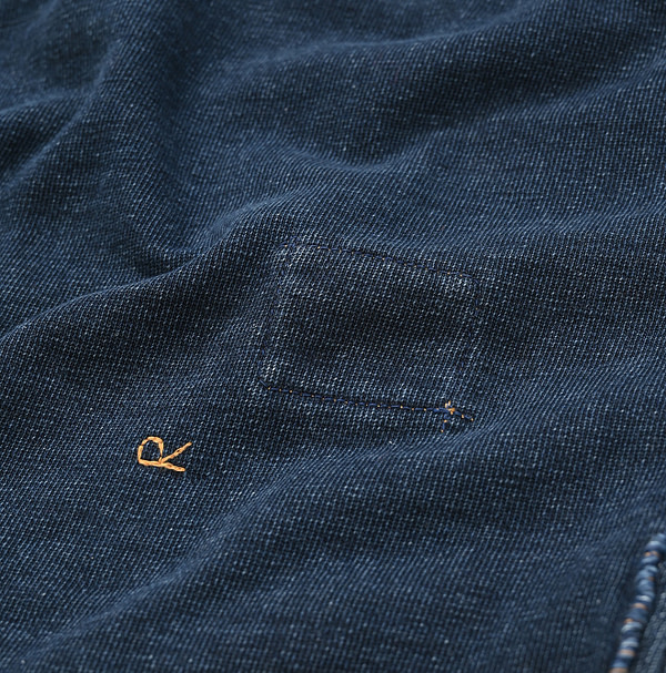 Indigo Urake 908 Outer Sweat Detail