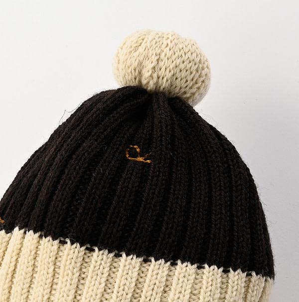 US Mou Yama Wool Rib Knit Cap Detail