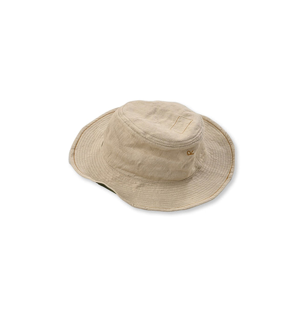 Linen Herringbone Hat Sand Beige