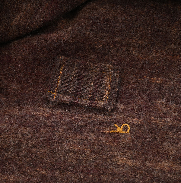 Chitose Wool Boiled 908 Uma Sweater Detail