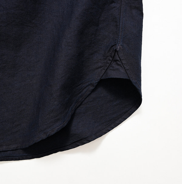 Indigo Supima Oxford 908 Loafer Shirt Detail