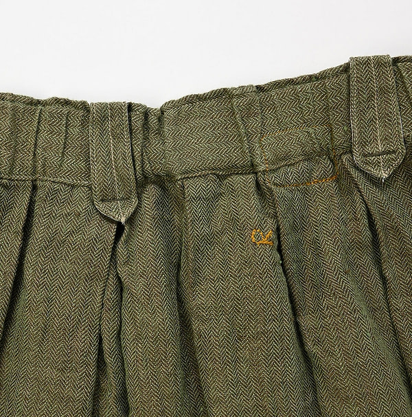 Indian Linen Herringbone Bloomer Pants Detail