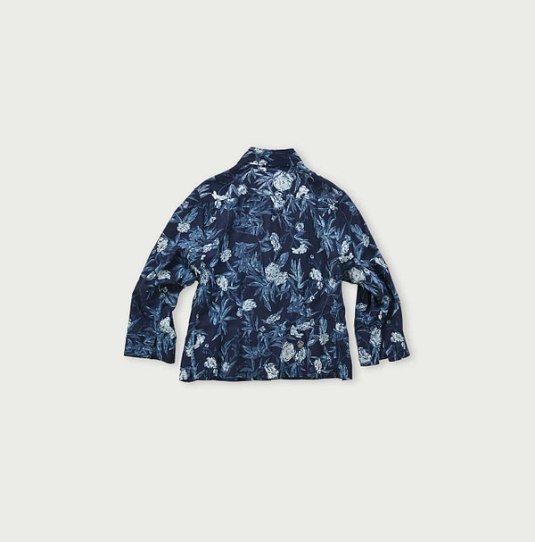 Indigo Doama Hira Garden Balsam Print Square Shirt Back