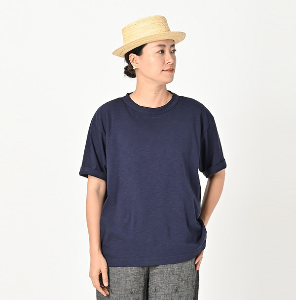 Dozume Tenjiku Cotton 908 Ocean T-shirt