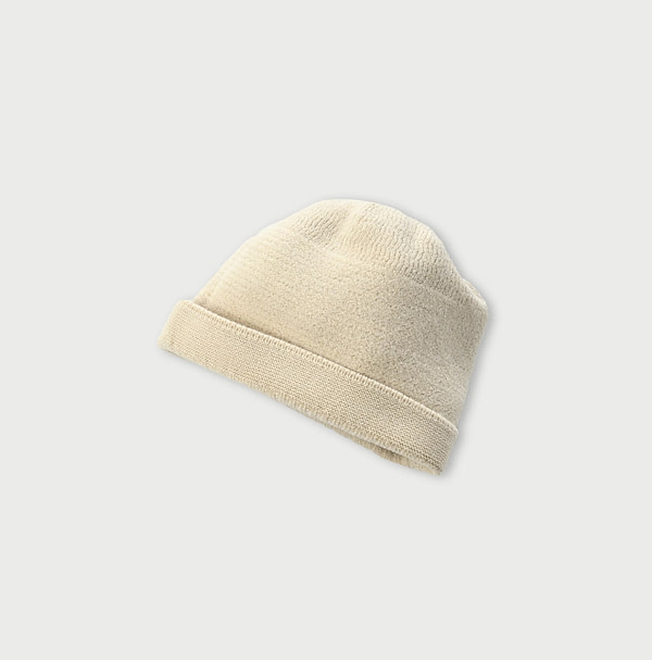 US Mou Wool Umii Knit Hat Beige Top