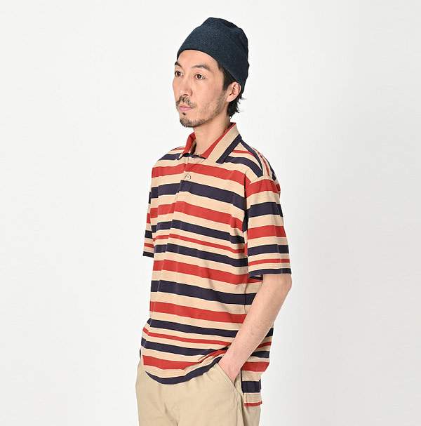 Tricolor Stripe 908 Loafer Polo Shirt