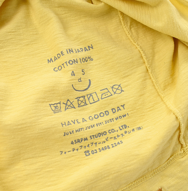 Dozume Tenjiku Cotton Square T-shirt Detail