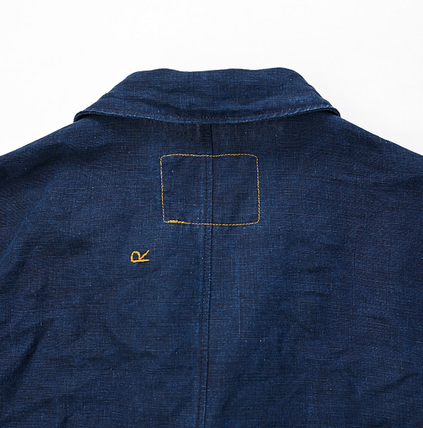 Indigo Linen 908 Jacket MEN Indigo Detail