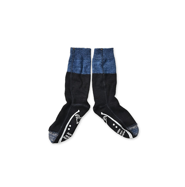 Indigo Yama Basque Knit-sew Socks