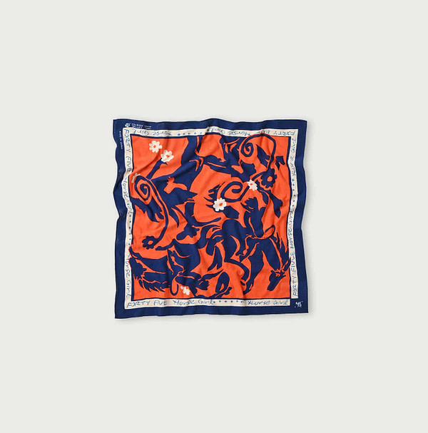 Tenjiku Horse Girl Bandana Navy