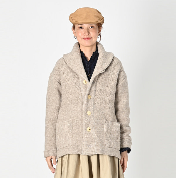 Cotton Shetland 908 Shawl Collar Female Model