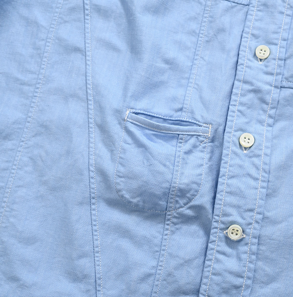 Supima Oxford 908 Ocean Canvas Shirt Detail