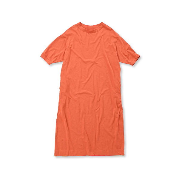 Supima Tenjiku Cotton Puff Dress Sunset Orange