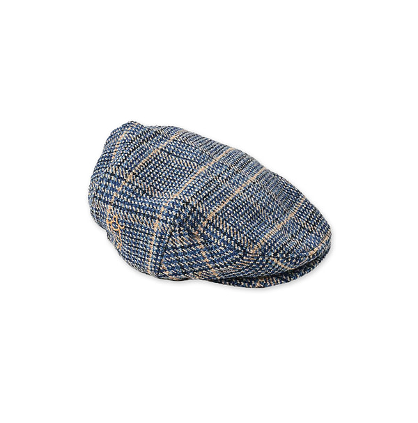 Indigo Cotton Tweed Hunting Hat Indigo Glen Check