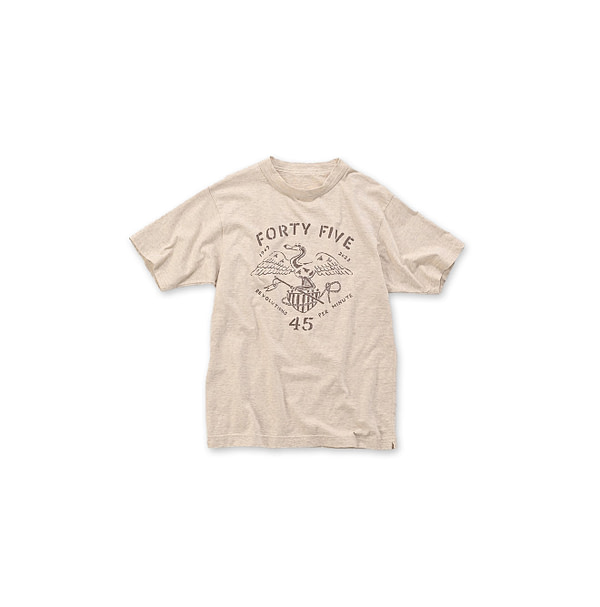 Top Umiitary College Print 908 45 Star T-shirt Beige Top