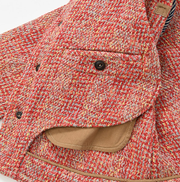 Tamatebako Tweed No-collar Annie Jacket Detail