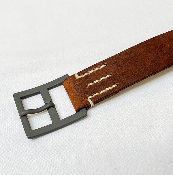 Vintage Leather Belt Thick Detail