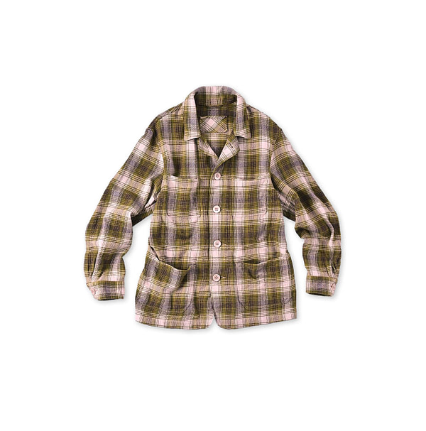 Indian Flannel 908 4-Pocket Shirt Green Check