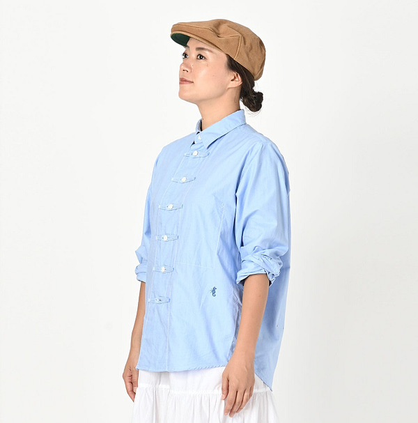 Supima Oxford 908 8 Knot Shirt Female Model