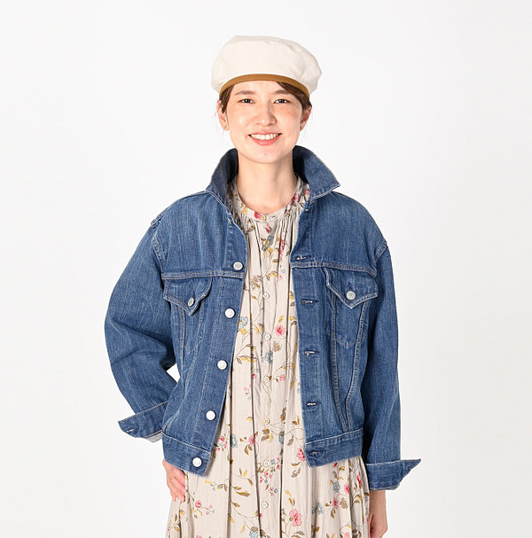 Futatabi 6.5 Ai Denim Sorahikohime Jacket Female Model