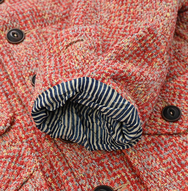 Tamatebako Tweed No-collar Annie Jacket Detail