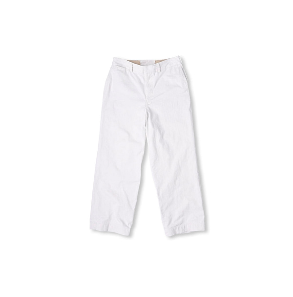 OKOME CHINO COTTON CHARLOTTE PANTS White