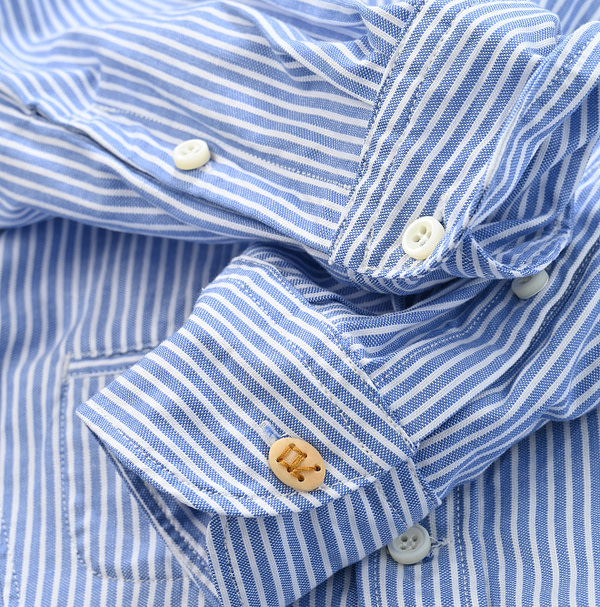 Supima OX 908 Ocean Sail Shirt Detail