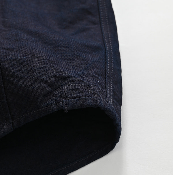 Indigo Supima OX 908 Ocean Sail Shirt Detail