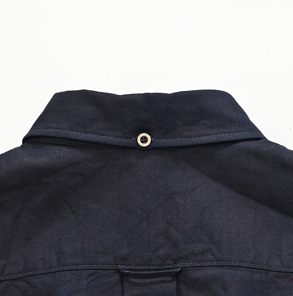 Indigo Supima OX 908 Ocean Sail Shirt Detail