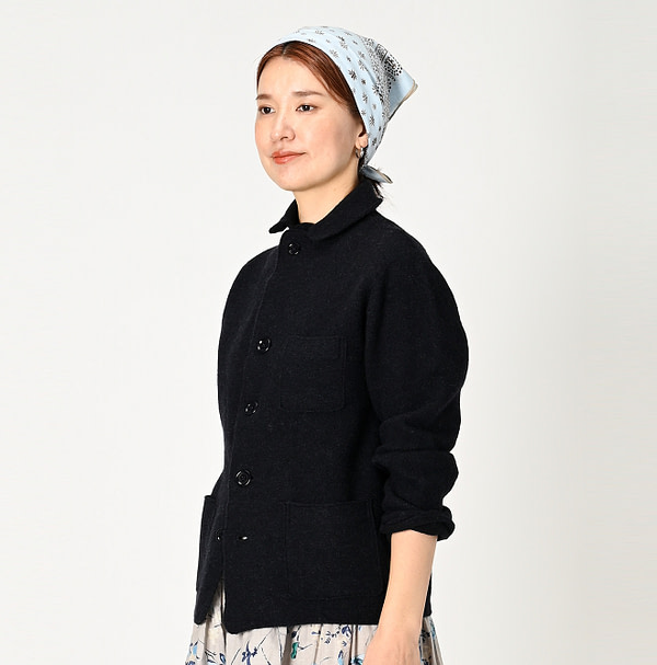 908 Float Boiled Wool Jacket Female Model