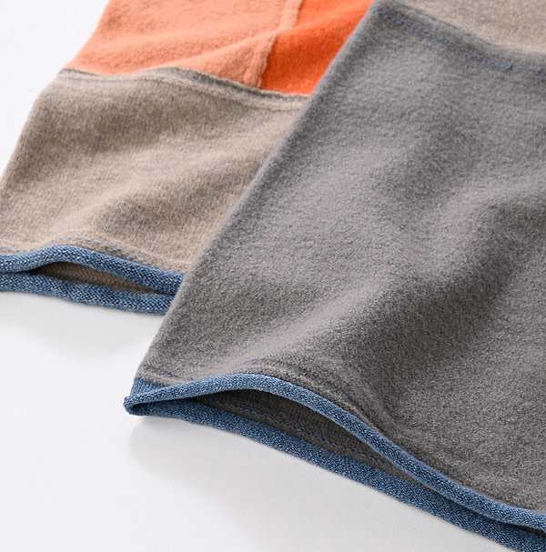 Pojagi Wool Knitsew Muffler Detail