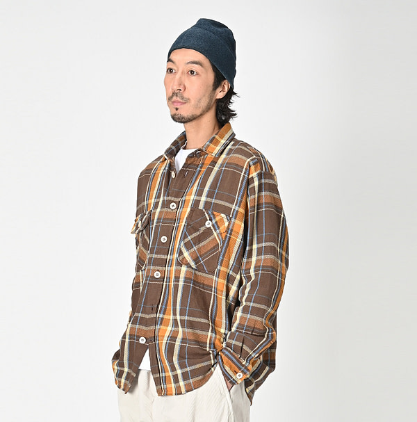 Indian ZAKKURI Flannel 908 Over Shirt Male Model