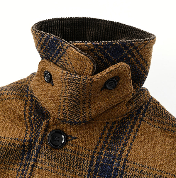 Teddy Check Melton Wool 908 Hunting Jacket Detail