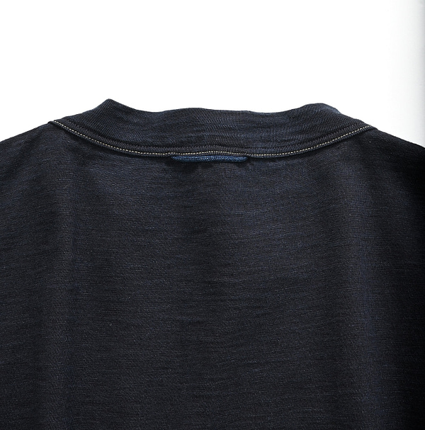 Indigo Dozume Tenjiku 908 Ocean T-shirt Detail