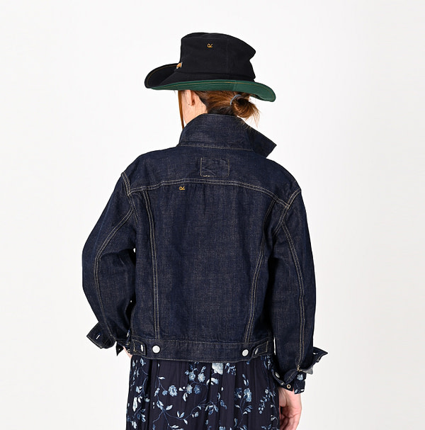 Futatabi 6.5 Ai Denim Sorahikohime Jacket Female Model