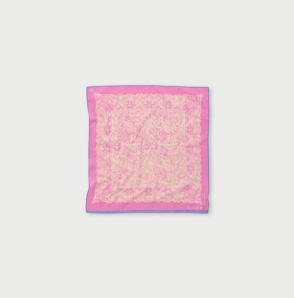 Supima Selvedge Flamingo Paisley Bandana Pink