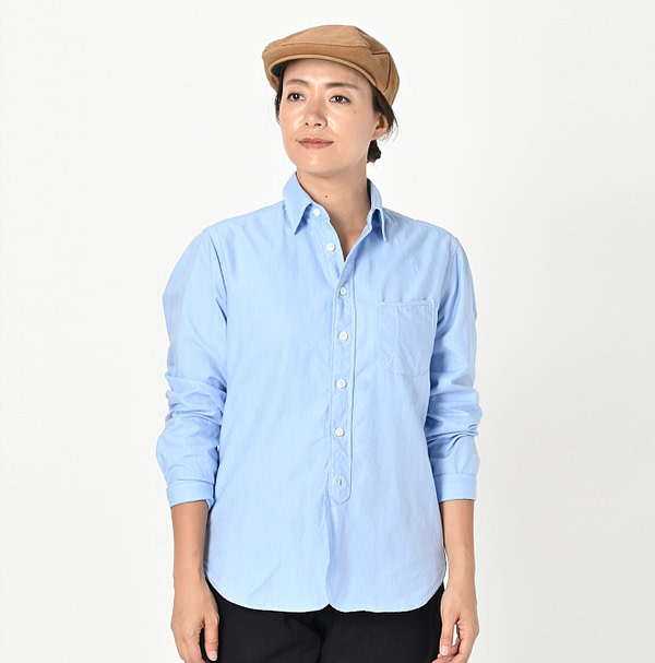 Supima Oxford 908 Loafer Shirt Female Model