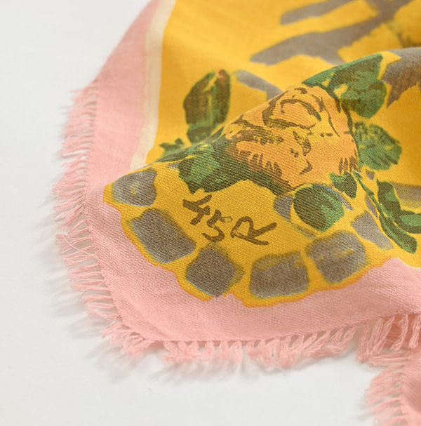 Supima Aya Calendar Flower Print Furoshiki Detail