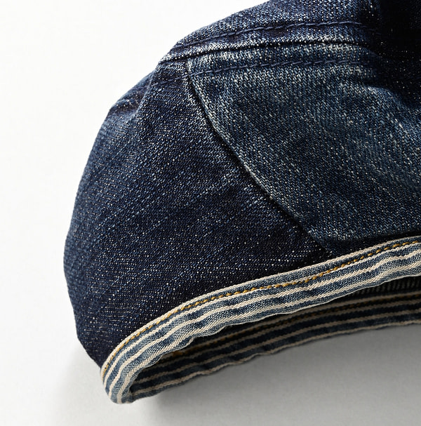 Happy Cotton Denim Beret Detail