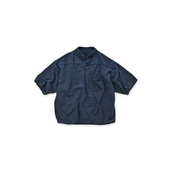 Indigo Dekoboko Tenjiku Outer T-shirt Indigo